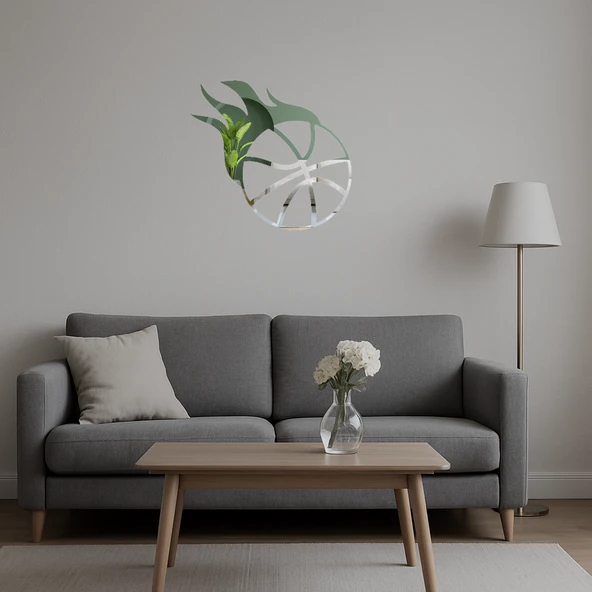 Kırmızı Alevli Basketbol Topu Dekoratif Aynalı Tablo - Resim 5