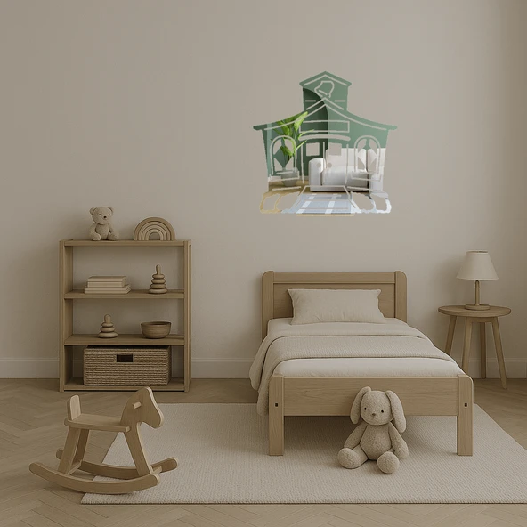 Minimalist Mimari Tasarımlı  Aynalı Tablo - Resim 4