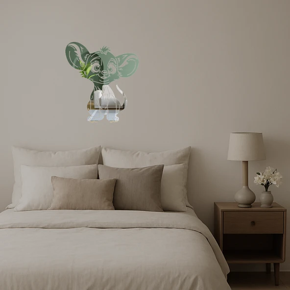 Eğlenceli Çizgi Film Stili Dekoratif Aynalı Tablo - Resim 2