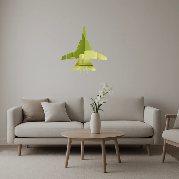 Aircraft 12 Dekoratif İç Mekan Altın Aynalı Tablo ürün görseli