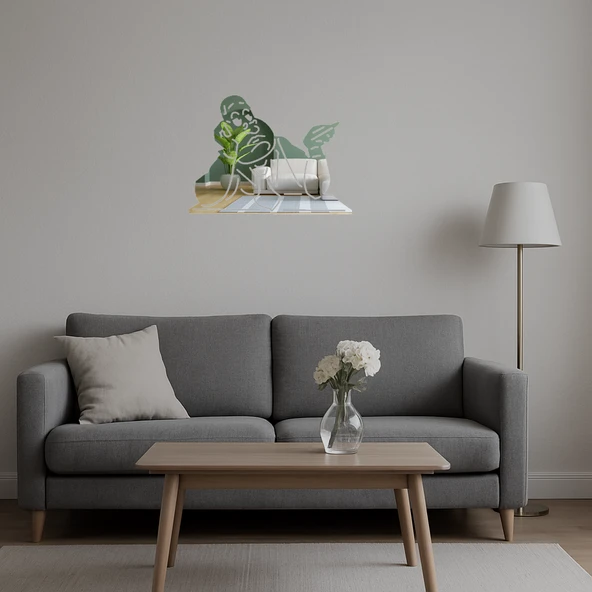 Düşünen Ofis Adamı  Duvar Aynalı Tablosu - Resim 4