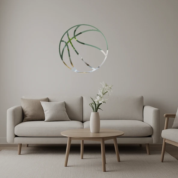 Basketbol Sanatı  Dekoratif Aynalı Tablo ürün görseli