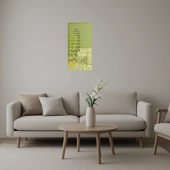 Soyut ve Çiçek Motifli Dekoratif Altın Aynalı Tablo ürün görseli