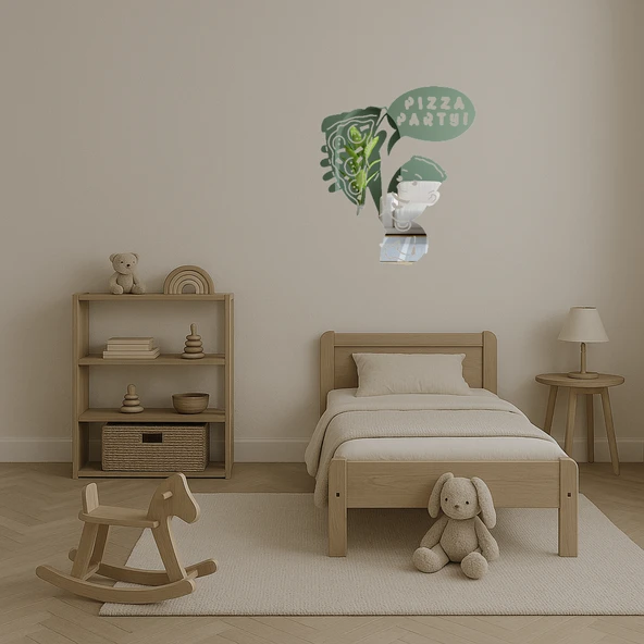 Pizza Partisi Yapan Çocuklar Aynalı Tablosu - Resim 4