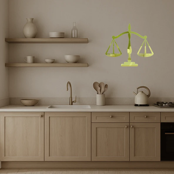 Adalet Sembolü Dekoratif Altın Aynalı Tablo - Resim 2