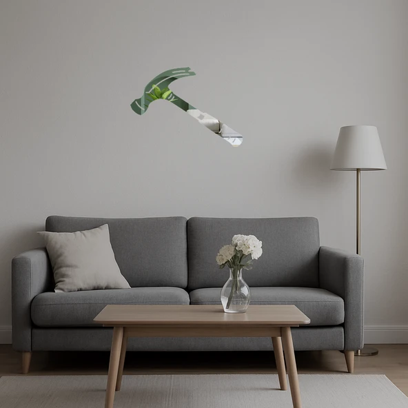 Çekiç Temalı Dekoratif Aynalı Tablo - Resim 5