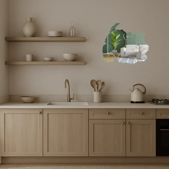 Sevimli Köpek Aynalı Tablosu - Resim 3