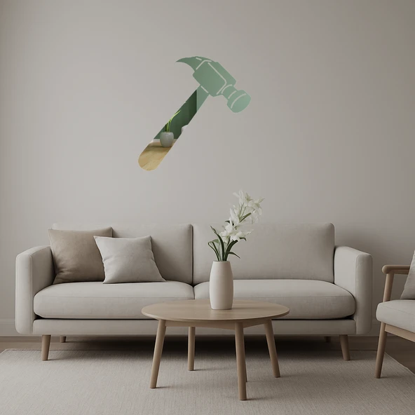 Alet Çekiç Dekoratif Aynalı Tablo ürün görseli