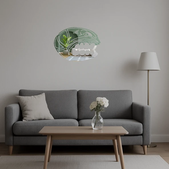 Öfkeli Basketbol Topu Dekoratif Aynalı Tablo - Resim 5