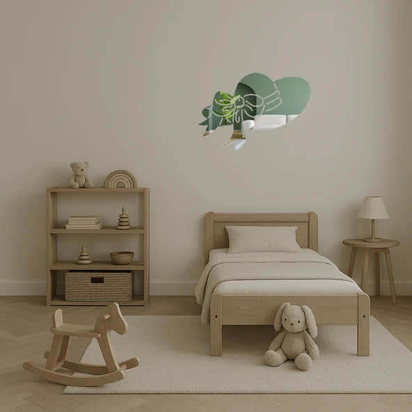 Zarif Kadın Şapkası Tasarımlı  Aynalı Tablo - Resim 4