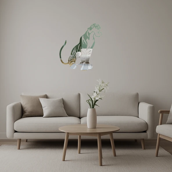 Shere Khan Kaplan Tasarımı İç Mekan Dekoratif Aynalı Tablo ürün görseli