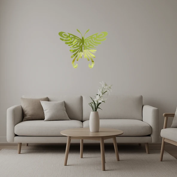 Butterfly 14 Dekoratif Altın Aynalı Tablo ürün görseli