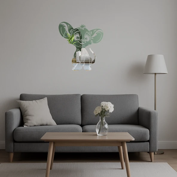 Eğlenceli Çizgi Film Stili Dekoratif Aynalı Tablo - Resim 5