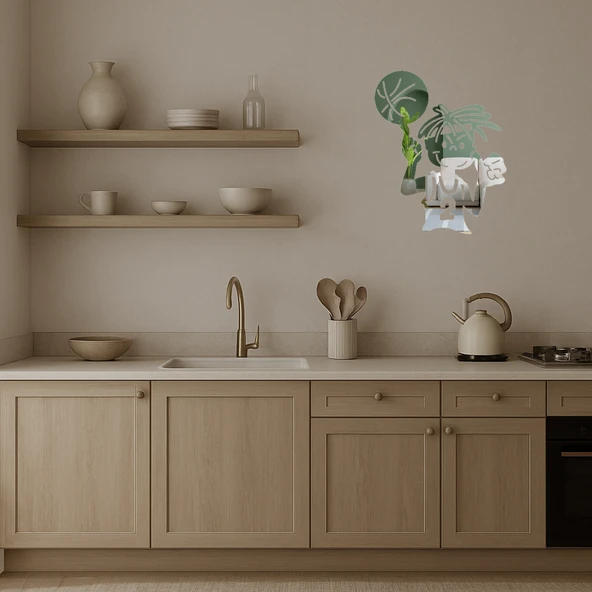 Parmakta Dönen Basketbol  Dekoratif Aynalı Tablo - Resim 3