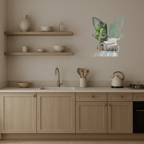 Çizgi Film Tarzı Eğlenceli  Dekoratif Aynalı Tablo - Resim 3