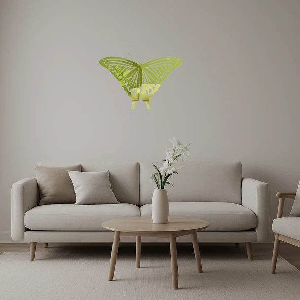 Butterfly 19 Dekoratif Altın Aynalı Tablo ürün görseli