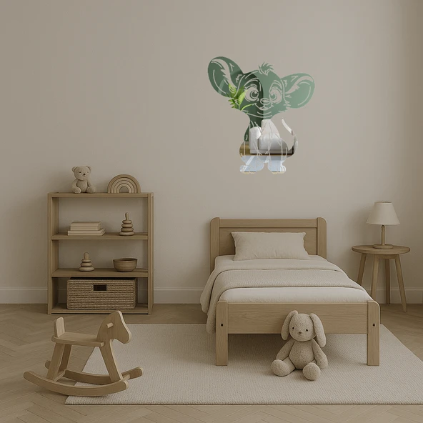 Eğlenceli Çizgi Film Stili Dekoratif Aynalı Tablo - Resim 4