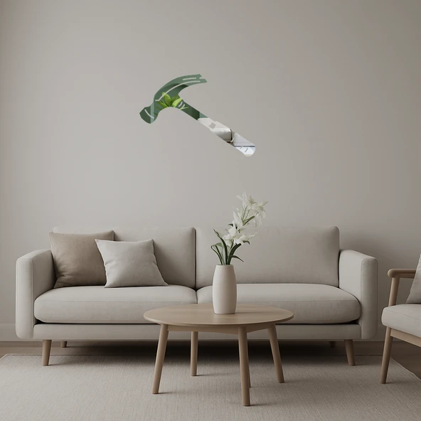 Çekiç Temalı Dekoratif Aynalı Tablo ürün görseli