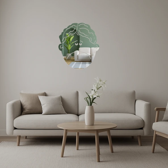 Hüzünlü Çocuk Dekoratif Aynalı Tablo ürün görseli