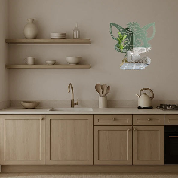 Sevimli Çizgi Karakter Dekoratif  Aynalı Tablo - Resim 3