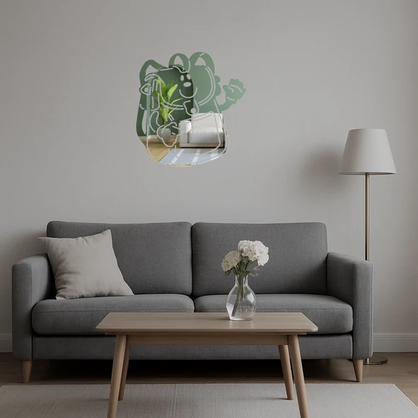 Üzeri Sevimli Okul Çantası Dekoratif Aynalı Tablo - Resim 5