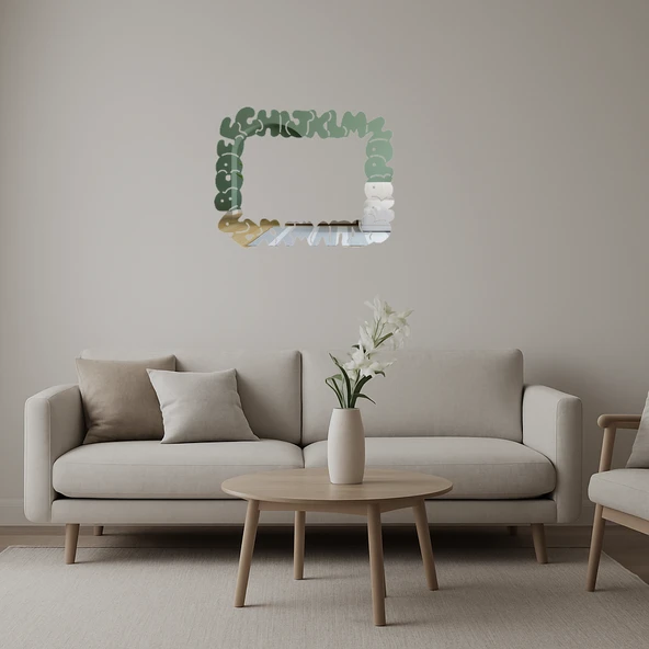 Dekoratif Harfler Alfabesi Aynalı Tablosu ürün görseli