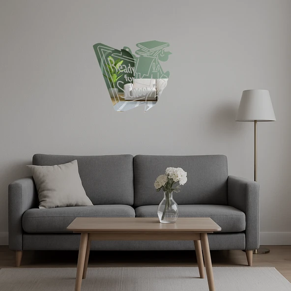 Okula Hazır Tahtalı  Duvar Aynalı Tablosu - Resim 5