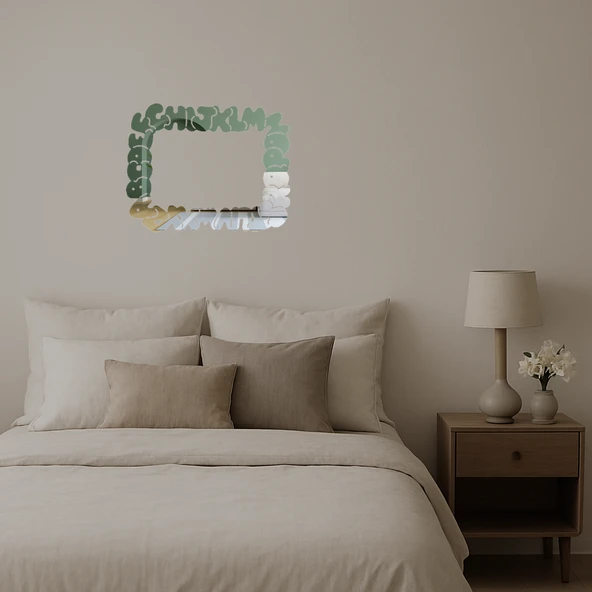 Dekoratif Harfler Alfabesi Aynalı Tablosu - Resim 2