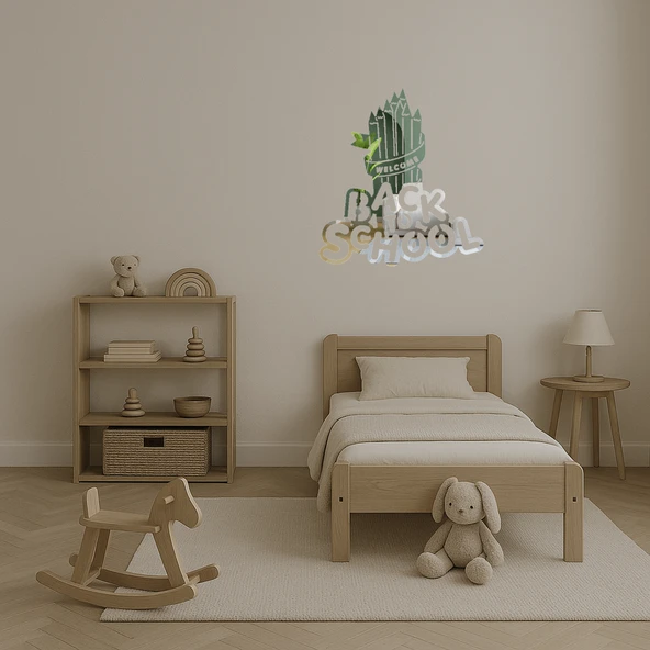 Okula Dönüş Karşılama Dekoratif Aynalı Tablo ürün görseli