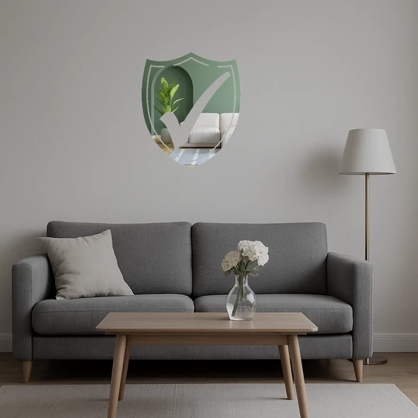 Anti-Virus Kalkanı Sembolü  Duvar Sanatı - Resim 3