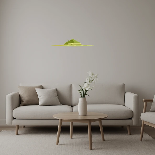 Endüstriyel Uçak Tasarımlı Dekoratif Altın Aynalı Tablo ürün görseli