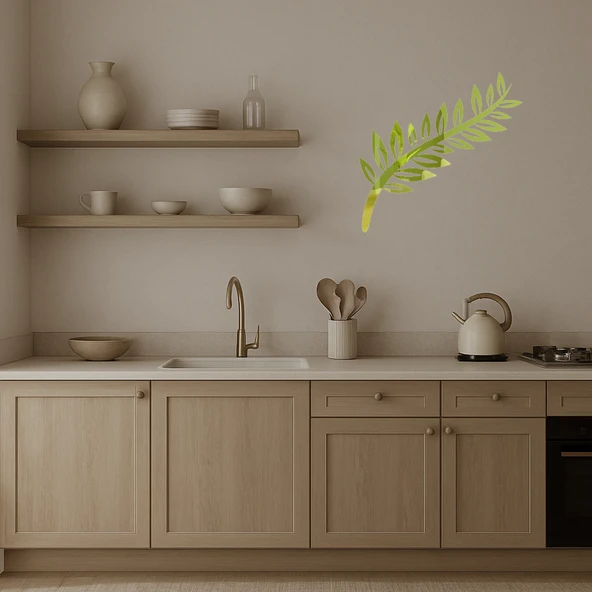 Zeytin Dalı Motifli Dekoratif Altın Aynalı Tablo - Resim 3