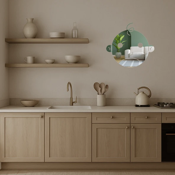 Üzgün Bebek Temalı  Duvar Aynalı Tablosu - Resim 3