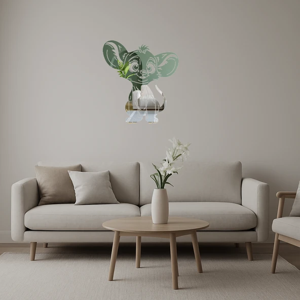 Eğlenceli Çizgi Film Stili Dekoratif Aynalı Tablo ürün görseli