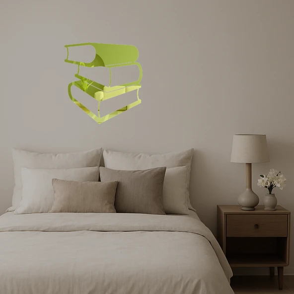 Özgür Kitaplar  Dekoratif Altın Aynalı Tablo - Resim 2