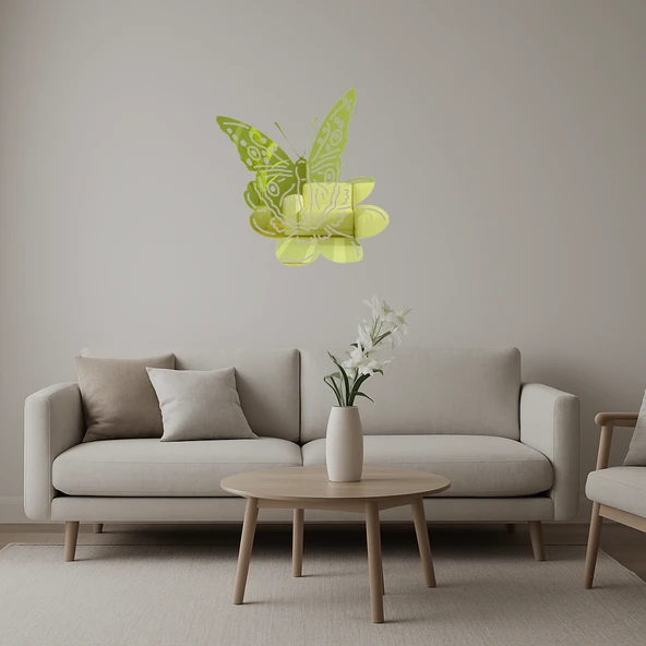 Modern Tasarım Kelebek Altın Aynalı Tablo - Model 27 ürün görseli