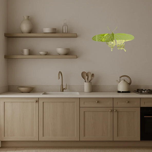 Minimalist Kelebek Duvar Sanatı - Resim 3