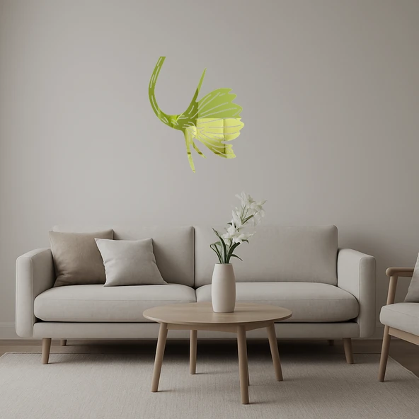 Vintage Çiçek Desenli Altın Aynalı Tablo ürün görseli