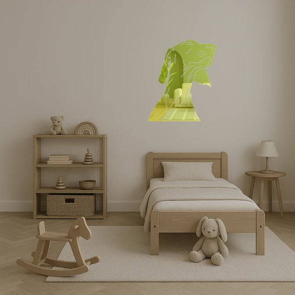 Sevimli Köpek Yüzü  Dekoratif Altın Aynalı Tablo - Resim 2