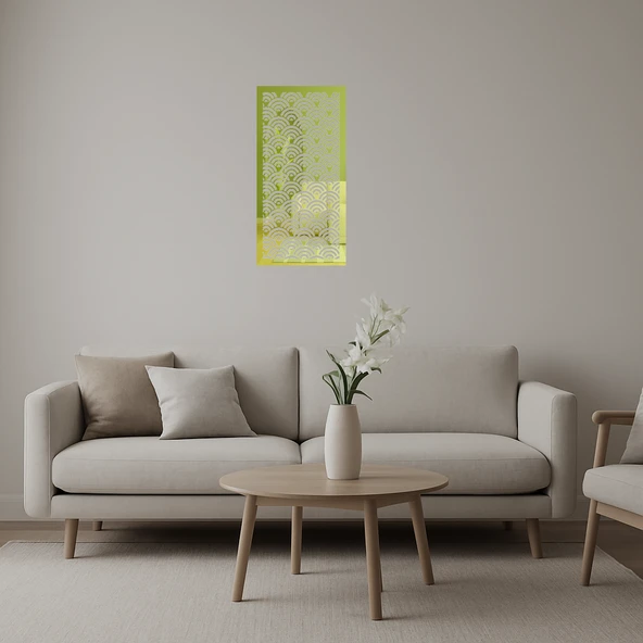 Modern Geometrik Motifli  Dekoratif Altın Aynalı Tablo ürün görseli