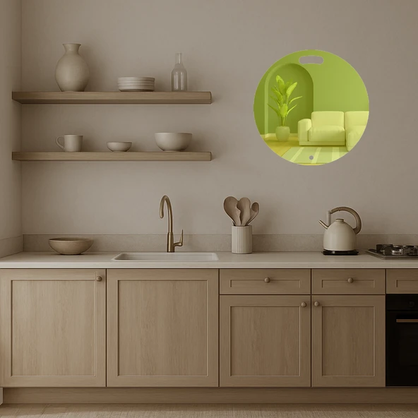 Soyut Sanat Desenli  Dekoratif Altın Aynalı Tablo - Resim 3