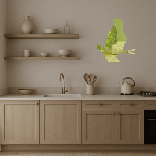 Amerikan Kartalı  Dekoratif Altın Aynalı Tablo - Resim 2