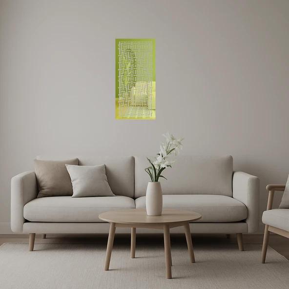 Abstrakt Sanat Motifli  Dekoratif Altın Aynalı Tablo ürün görseli