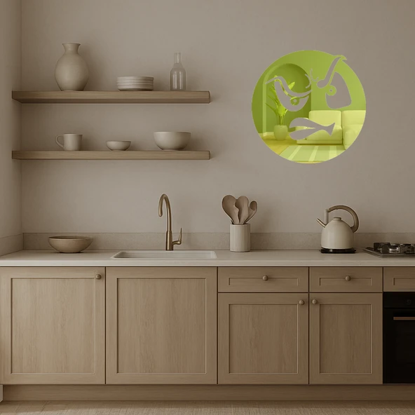 Eğlenceli Emoji Kızgın Yüz  Altın Aynalı Tablo - Resim 3