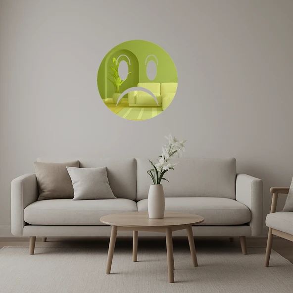 Somurtkan Emoji Dekoratif Altın Aynalı Tablo ürün görseli