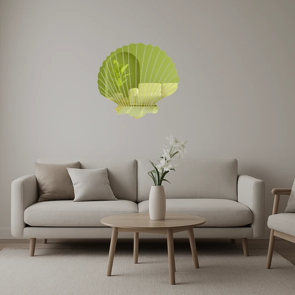 Minimalist Deniz Temalı Dekoratif Altın Aynalı Tablo ürün görseli