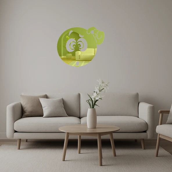 Şaşkın Emoji Altın Aynalı Tablo ürün görseli