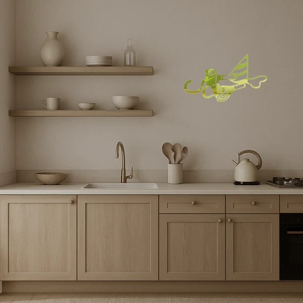 Parti Temalı Eğlenceli Dekoratif  Altın Aynalı Tablo - Resim 3