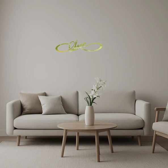 Sonsuz Aşk  Dekoratif Altın Aynalı Tablo ürün görseli