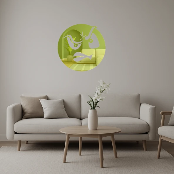 Eğlenceli Emoji Kızgın Yüz  Altın Aynalı Tablo ürün görseli